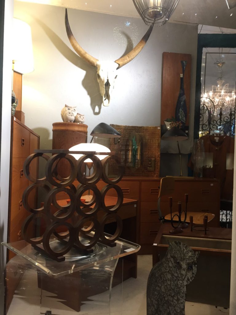 Mid-century modern window display