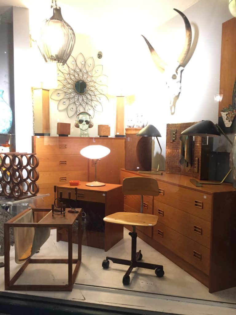 Mid-century modern window display